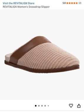 REVITALIGN Women's Snowdrop Slip-On Slipper in Beige and Brown